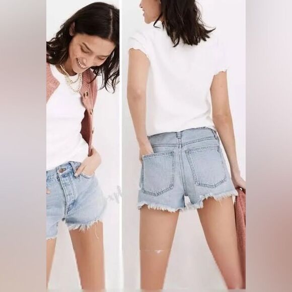 Madewell Relaxed Denim Shorts Cutoffs size 28 - Picture 1 of 8